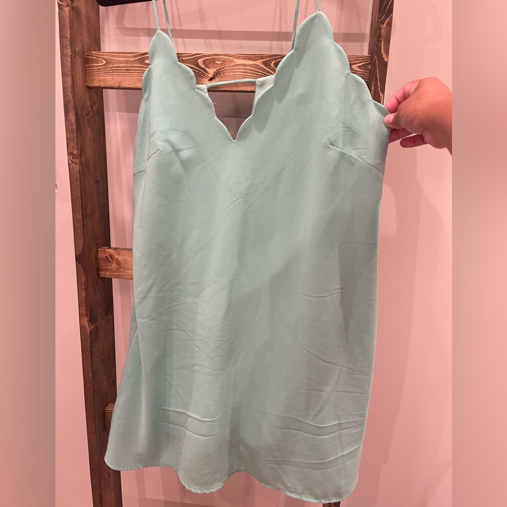 Hot & Delicious dress- more like a sea foam green! Only worn once